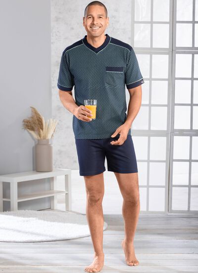 Shorty mit V-Ausschnitt und auswechselbarem Gummizug 