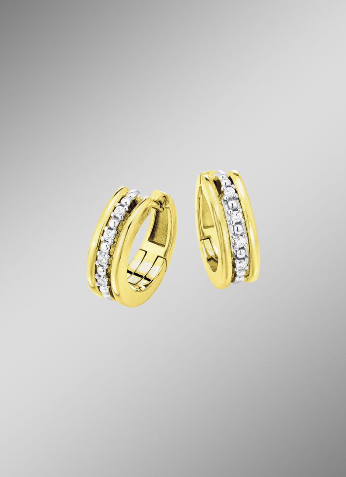 Wundervolle Creolen mit 8 Brillanten 