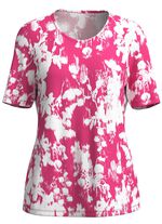 Shirt mit Floraldessin PINK-WEISS