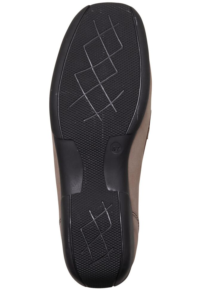 ELENA EDEN, bequeme Damen-Slipper, Weite H, mit herausnehmbarem Fussbett TAUPE