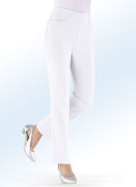 Hose mit funkelndem Perlen- und Glitzersteinchenbesatz WEISS