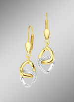 Ohrringe in Bicolor mit 24 Brillanten