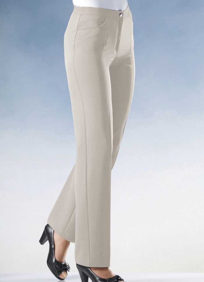 Hose mit komfortablem Dehnbund HELLBEIGE