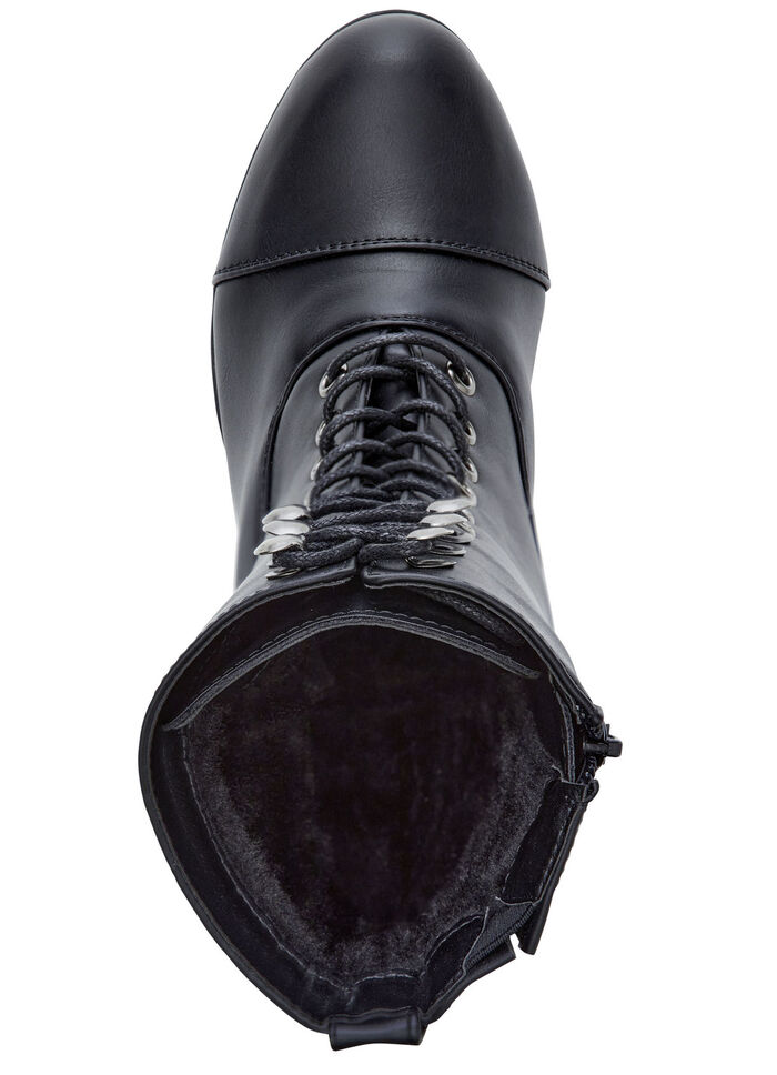 Andrea Conti, modische Damen-Stiefeletten, Winterschuhe, mit Reißverschluss SCHWARZ