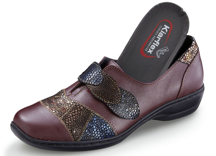 Slipper mit glänzender Prägung BORDEAUX