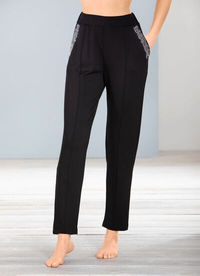 Hose mit Schmucksteinzier 