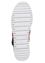 ELENA EDEN Sandale aus genarbtem Nappaleder MARINE-BUNT