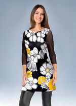 Longshirt mit modisch flachem Halsausschnitt 