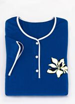 Zweierpack Nachthemden, wadenlang und mit Knopfleiste  