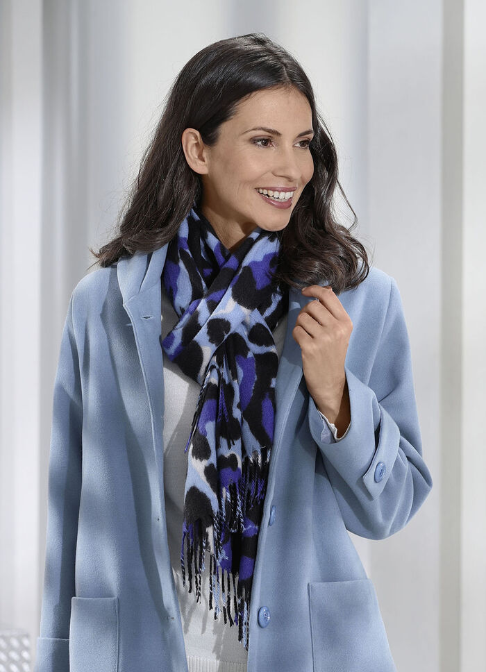 Schal mit Raubtierfell-Dessin 