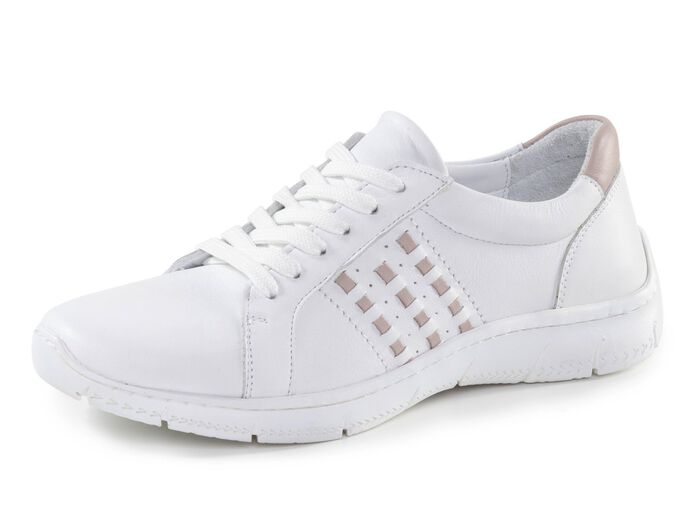 Andrea Conti Schn&uuml;rschuh aus Nappaleder mit Kontrastdurchz&uuml;gen 