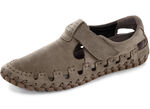 Gemini Slipper aus weichem Rind-Nubukleder TAUPE