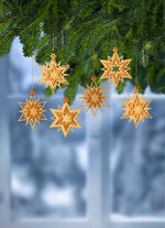 Baumhänger, 6er-Set, aus Holz im Erzgebirge gefertigt 