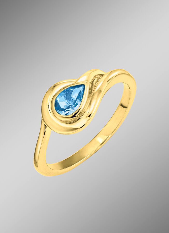 Damenring mit Blautopas 