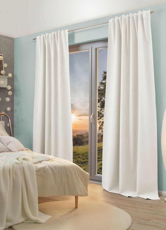 Verdunkelungsschal mit Multifunktionsband CREME