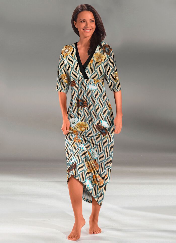 Kaftan mit farbbrillantem Inkjet-Druck 