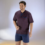 Shorty mit Knopfleiste und Brusttasche