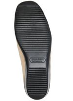 Waldl&auml;ufer, bequeme Damen-Slipper, Weite H, mit herausnehmbarem Fussbett BEIGE-COGNAC