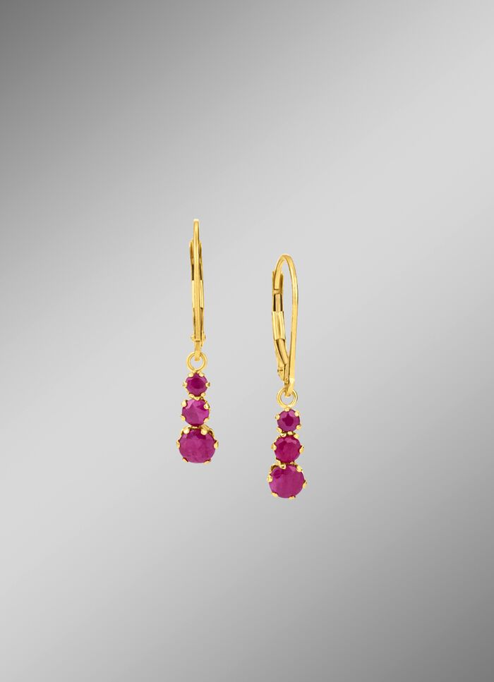 Ohrringe mit echt Rubin 