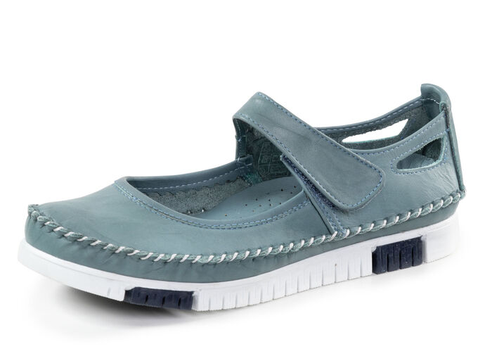 Gemini Mokassin-Slipper mit dezenter Knitter-Struktur JEANS