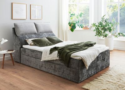 Boxspringbett mit Bettkasten und Kaltschaumtopper 