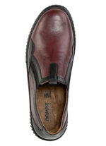 Gemini Slipper aus schattiertem Rind-Nappaleder BURGUND-SCHWARZ