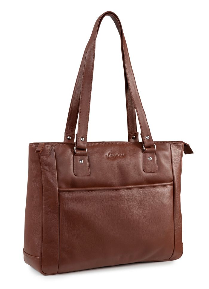 Laurina, Tasche, Damen, mit zwei Umh&auml;ngeriemen COGNAC