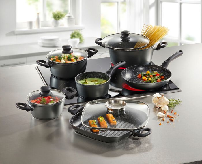 Kochtopf-Set 10-teilig mit megaharter Antihaftbeschichtung 