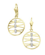 Filigrane Ohrringe mit synth. Zirkonia 