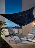 LED-Sonnensegel SCHWARZ-BLAU