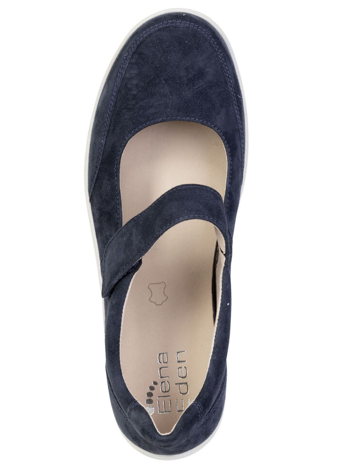 ELENA EDEN, bequeme Damen-Slipper, Weite H, mit herausnehmbarem Fussbett MARINE