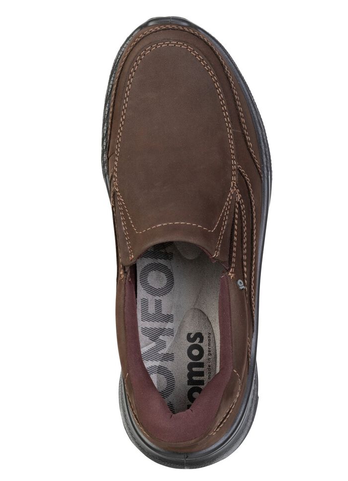 Klassische Herren-Slipper, Weite H, mit herausnehmbarem Fussbett MOKKA