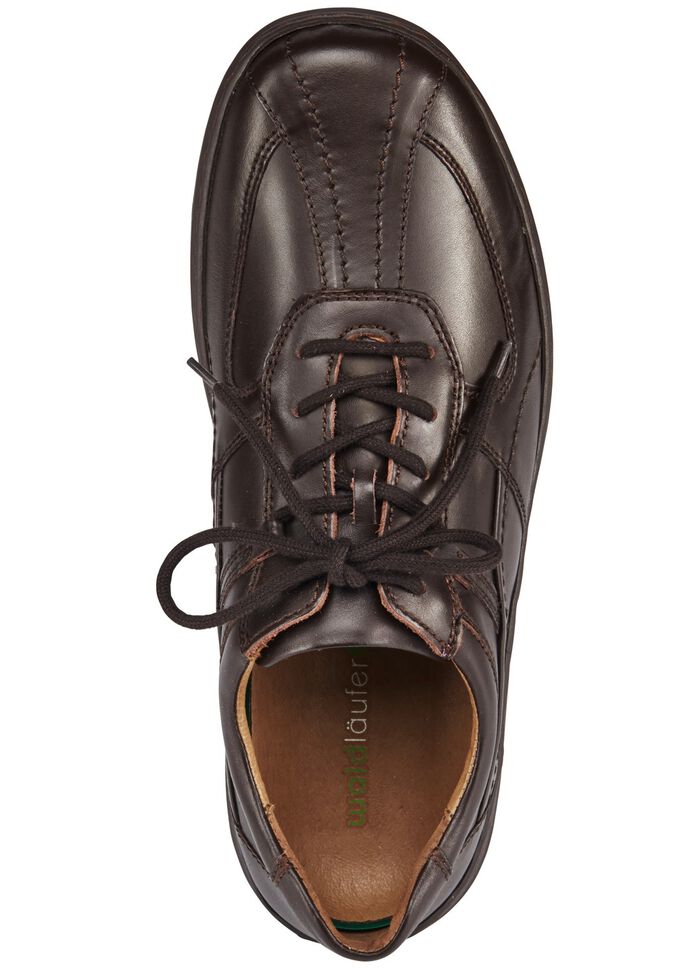 Waldl&auml;ufer, bequeme Herren-Schn&uuml;rschuhe, Weite H, mit herausnehmbarem Fussbett DUNKELBRAUN