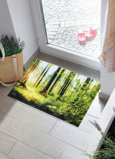 Fussmatte Wald mit rutschhemmender R&uuml;ckseite 