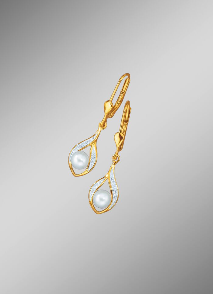 Ohrringe mit S&uuml;&szlig;wasser-Zuchtperlen 