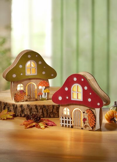 Beleuchtetes Pilz-Haus 