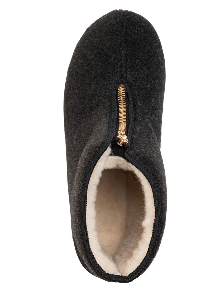 Haus-Stiefel mit praktischem Reissverschluss SCHWARZ