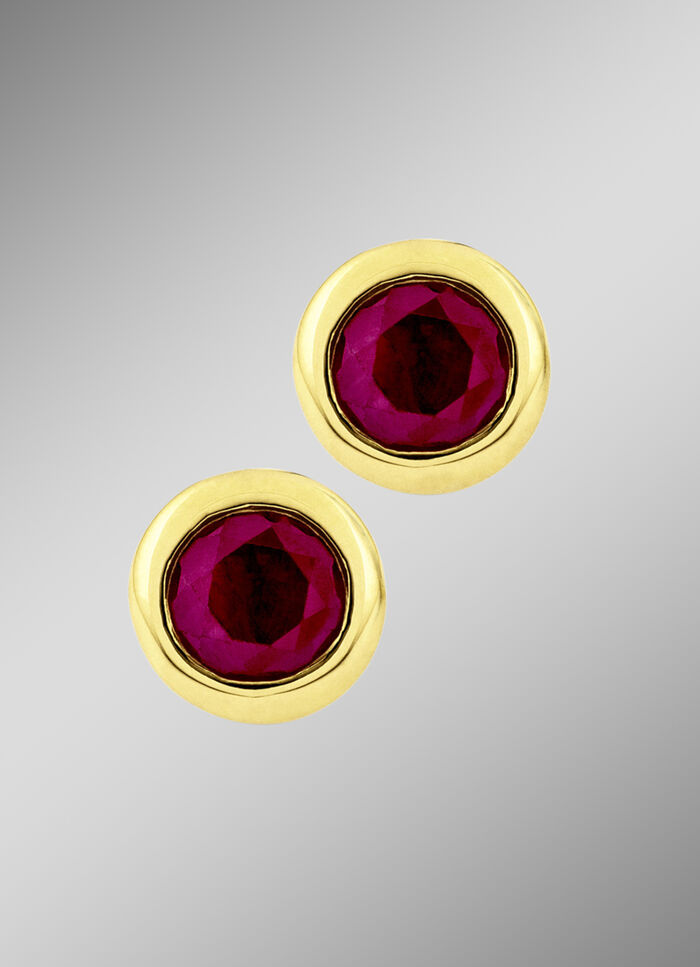 Ohrstecker mit echt Rubin 