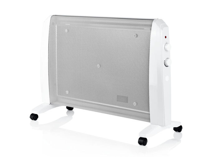 Keramik-Heizwellen-Gerät mit Transportrollen WEISS-GRAU