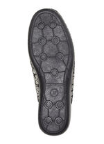 Laurina Pantoffel mit Blumen-Stickerei SCHWARZ