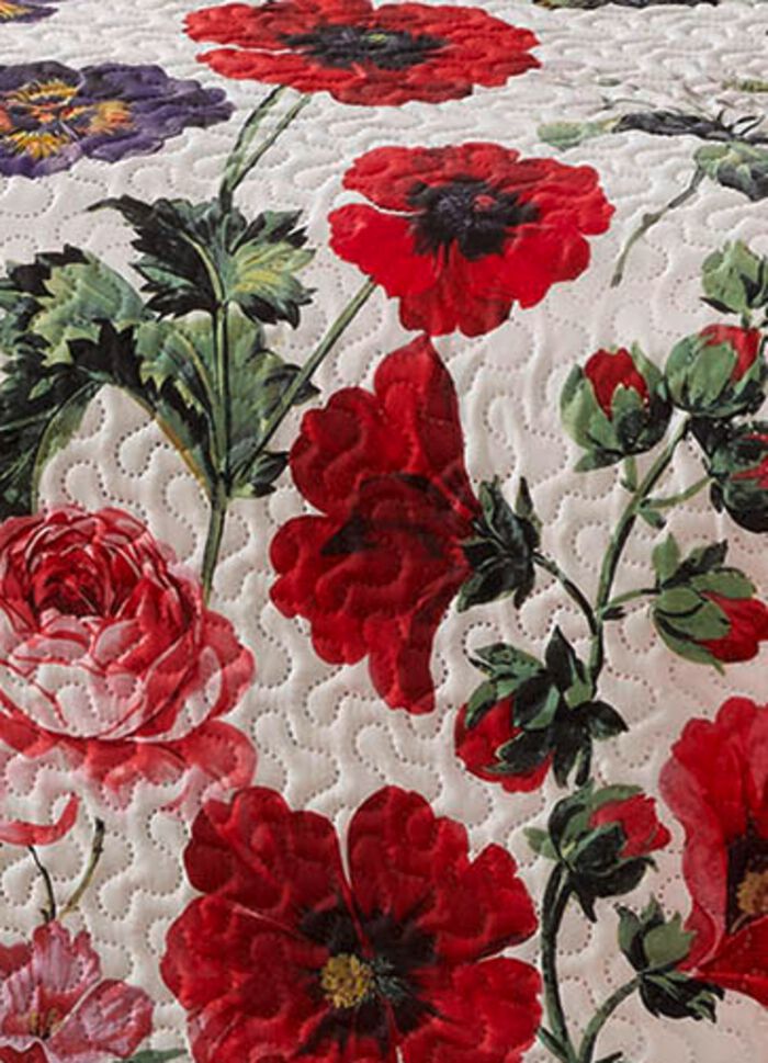 Digital bedruckte Tagesdecke und Kissenbez&uuml;ge 