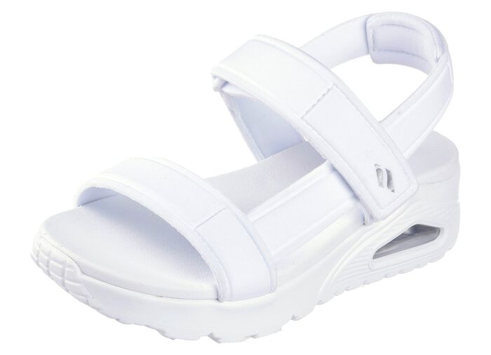 SKECHERS Sandale aus dehnbarem Textilmaterial WEISS