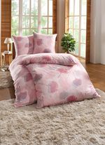 Microfaser-Bettw&auml;sche-Garnitur, 4-teilig, mit Reissverschluss ROS&Eacute;