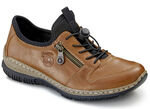 Rieker Slipper mit Memo-Soft-Decksohle COGNAC-SCHWARZ