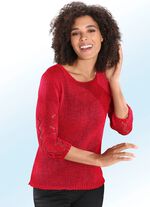 Pullover aus edel gl&auml;nzendem B&auml;ndchengarn 