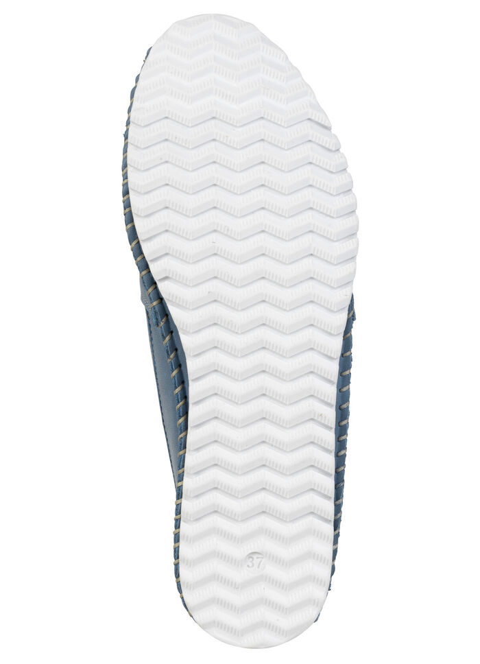 Andrea Conti, klassische Damen-Slipper, Weite G, mit herausnehmbarem Fussbett BLAU