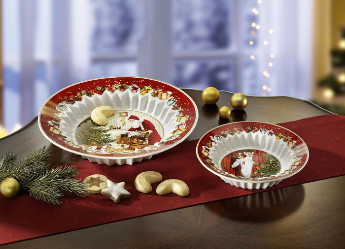 Schale aus hochwertigem Porzellan ROT-WEISS