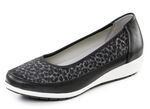 ELENA EDEN, bequeme Damen-Ballerinas, Weite G, mit herausnehmbarem Fussbett SCHWARZ
