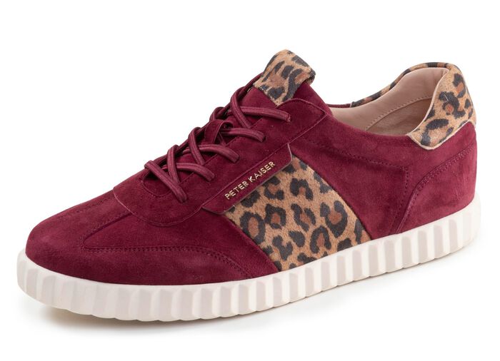 Peter Kaiser, trendige Damen-Sneaker, mit herausnehmbarem Fussbett BORDEAUX-BRAUN