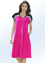 Frottier-Kleid mit &uuml;berschnittenen &Auml;rmeln 